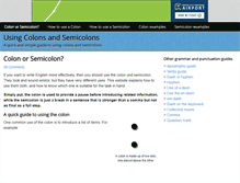 Tablet Screenshot of colonsemicolon.com